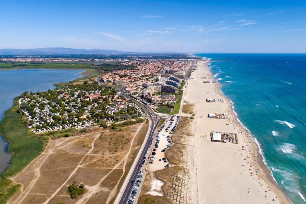 Appart T2 Calme - Centre De Canet - Parking - Clim Экстерьер фото